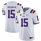 LSU Tigers 15 Myces Brennan White Nike College Football Jersey Dzhi,baseball caps,new era cap wholesale,wholesale hats